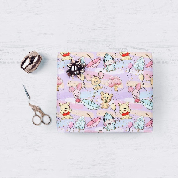 Winnie the Pooh and Friends Gift Wrap - 6ft Roll - Picture 2 of 2